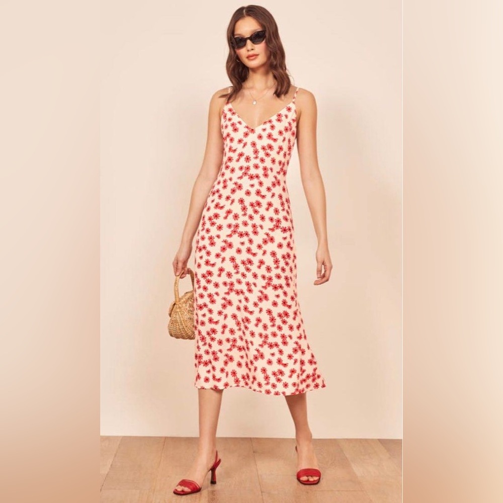 Reformation- Alexandra Midi Slip Dress